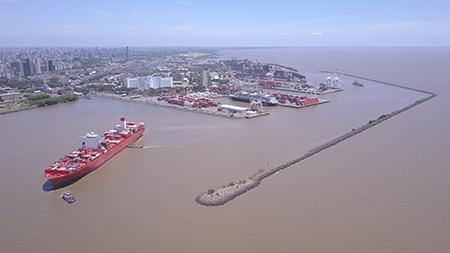 Container ships at port