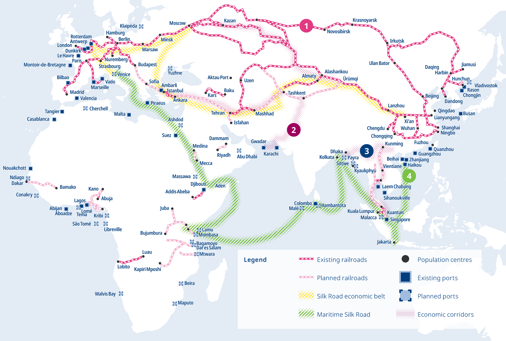 Belt and Road Initiative map