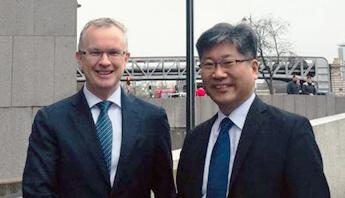 Young Tae Kim with Australian Ambassador