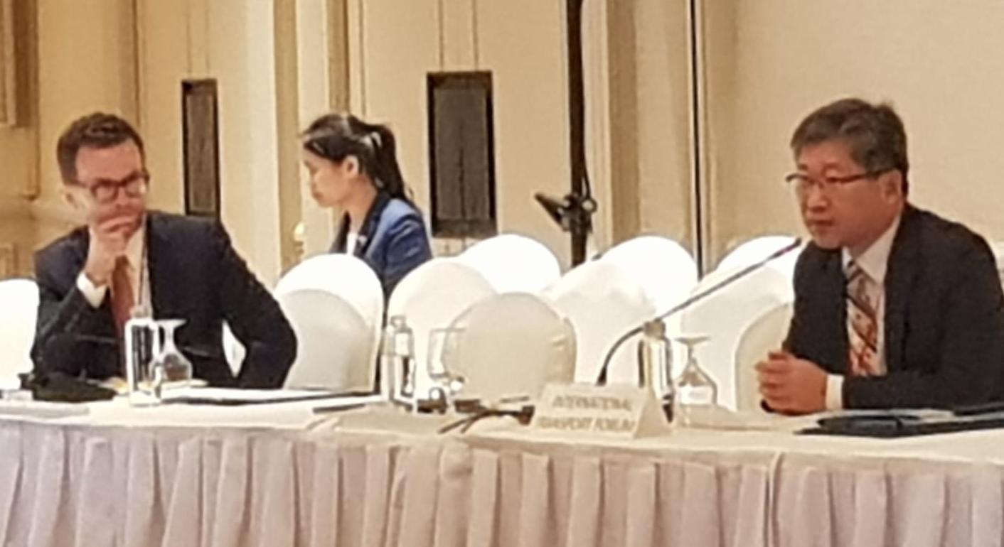 ITF Secretary-General Young Tae Kim speaks at a high-level Policy Roundtable during ITS World in Singapore on 21 October 2019