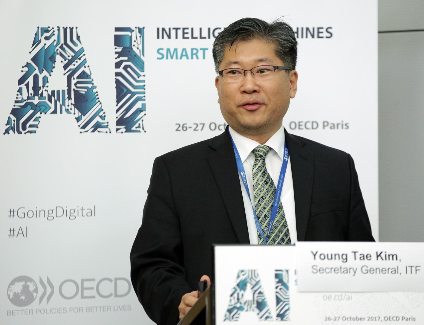 Young Tae Kim at the OECD AI Forum, Paris, 27 Oct 2017